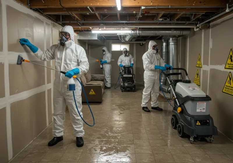 Basement Moisture Removal and Structural Drying process in Colchester, VT